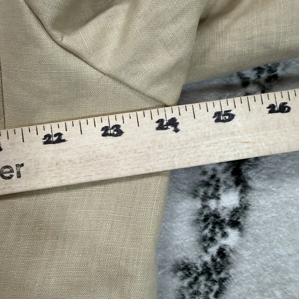 Andrew Fezza Canaan Mens Size 46R 40W 100% Linen 2 Piece Suit Beige Tan NWT